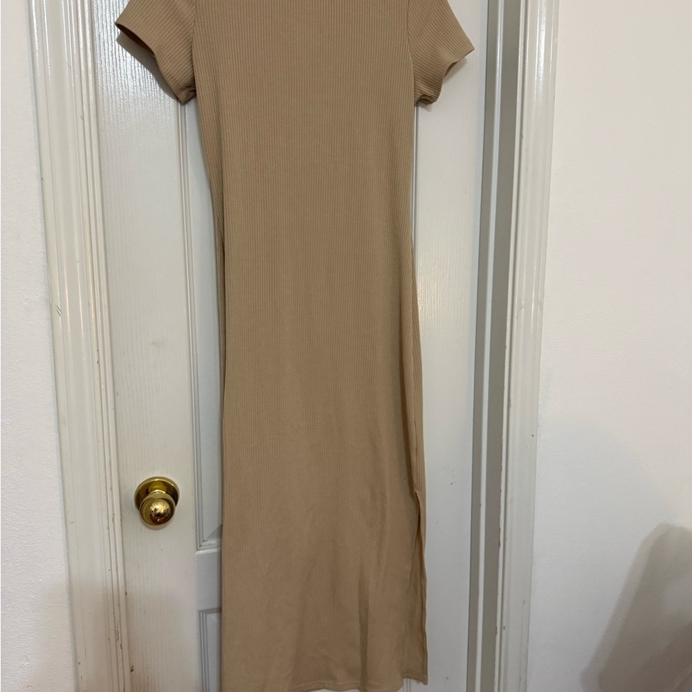 Crescent Tan Maxi Dress